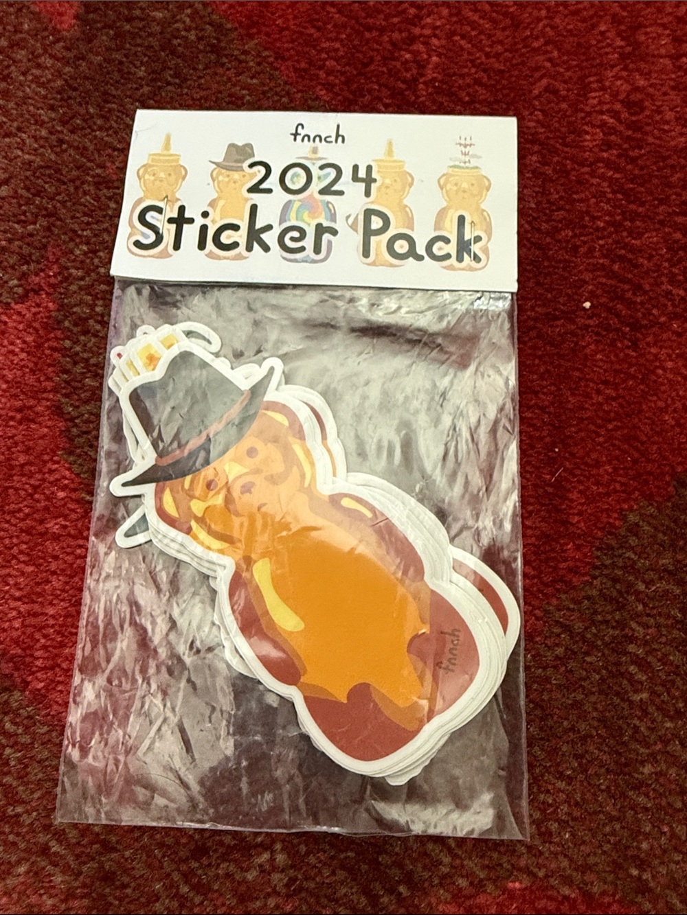2024 Orange Gummy Bear Sticker Pack